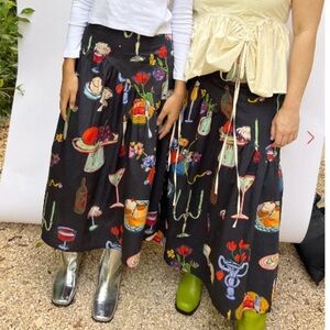 Maeve Midi Skirt LISA SAYS GAH - Set the Table Caviar - SMALL
